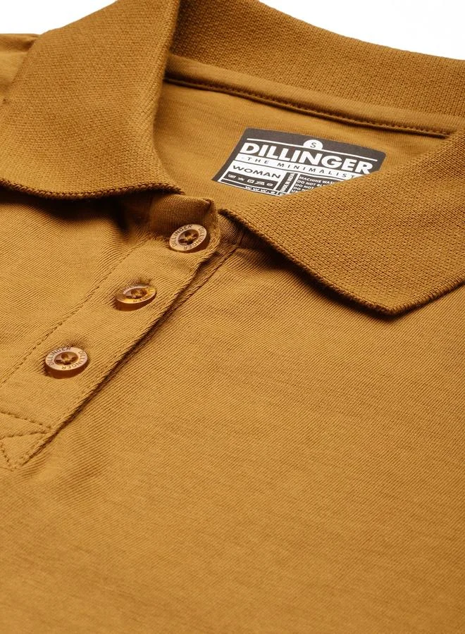 ديلينجر تيشيرت سادة بياقة بولو وقصة عادية